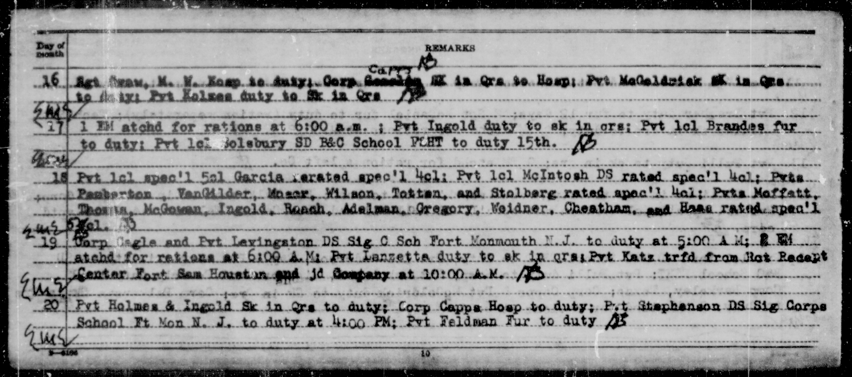 scanned record